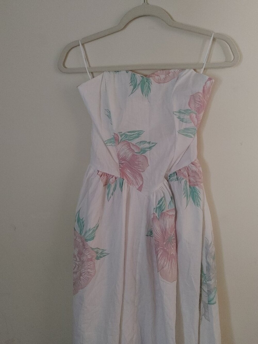 Vintage Strapless Sundress "Oops California" 100% Cotton Size 9/10 - Picture 5 of 8